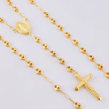 Rosary GC Miraculous Virgin 7.2g / 22 in / 4.1mm Yellow Gold 18K