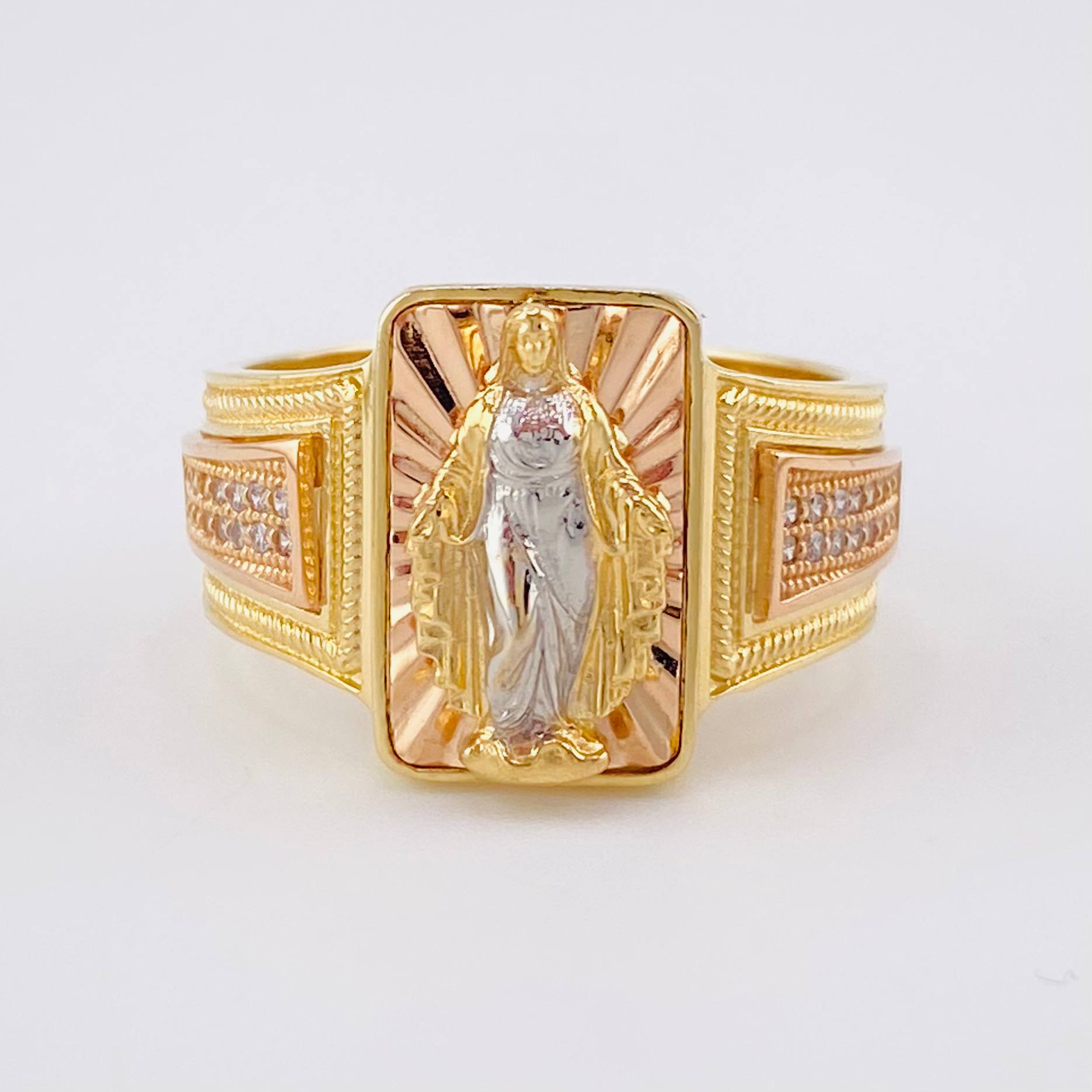 Miraculous Virgin Ring 7.8g / T9 Three Golds 18K
