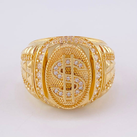 Dollar Signet Ring 10.55g / T9 Yellow Gold 18K