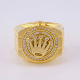 Anillo Cinturón Corona 7.25g / T7 3/4 Oro Amarillo 18K