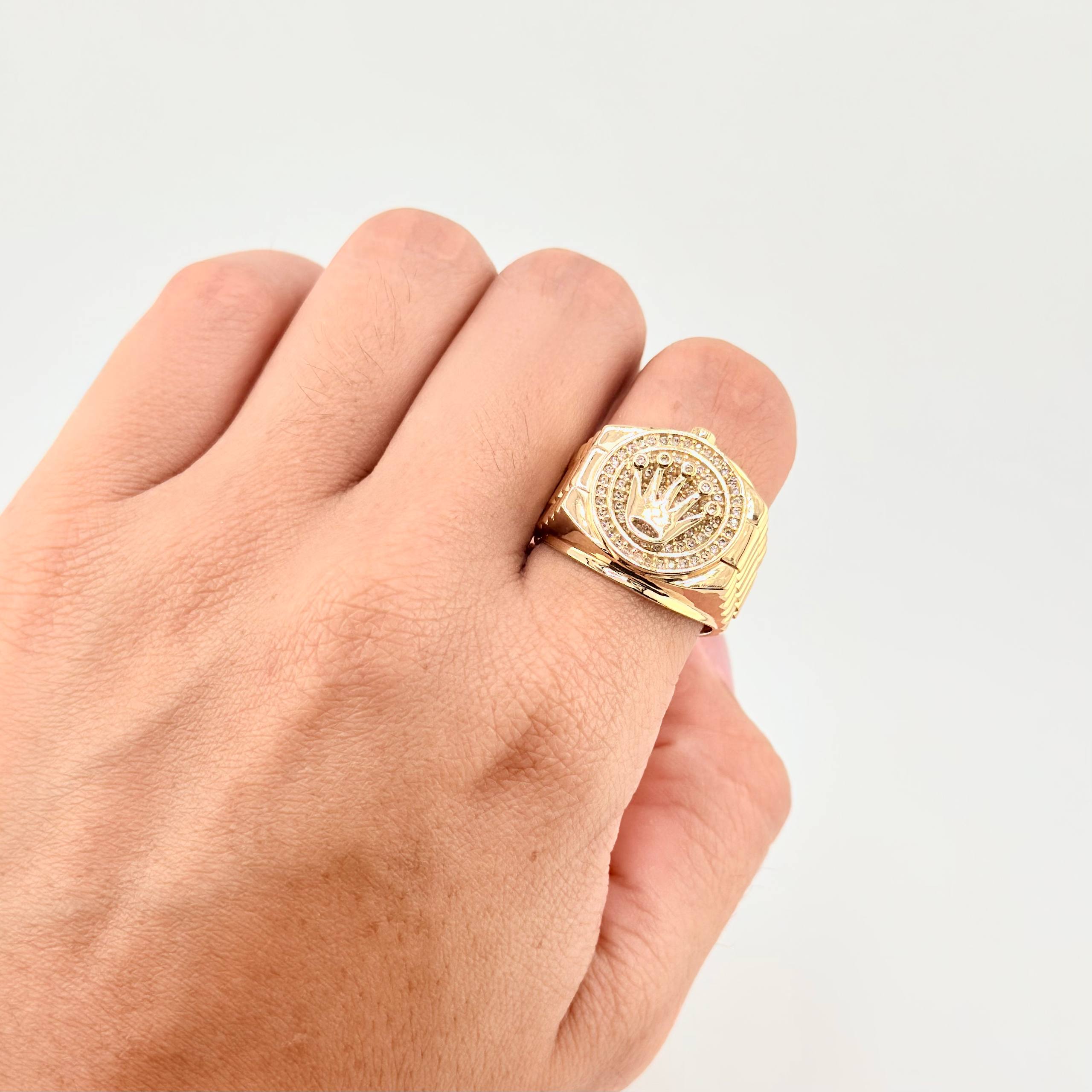 Anillo Cinturón Corona 7g / T5 3/4 Oro Amarillo 18K