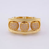 Anillo Trio Bolas de Fuego 8.8g / T8 1/2 Oro Amarillo 18K
