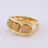 Anillo Trio Bolas de Fuego 8.8g / T8 1/2 Oro Amarillo 18K