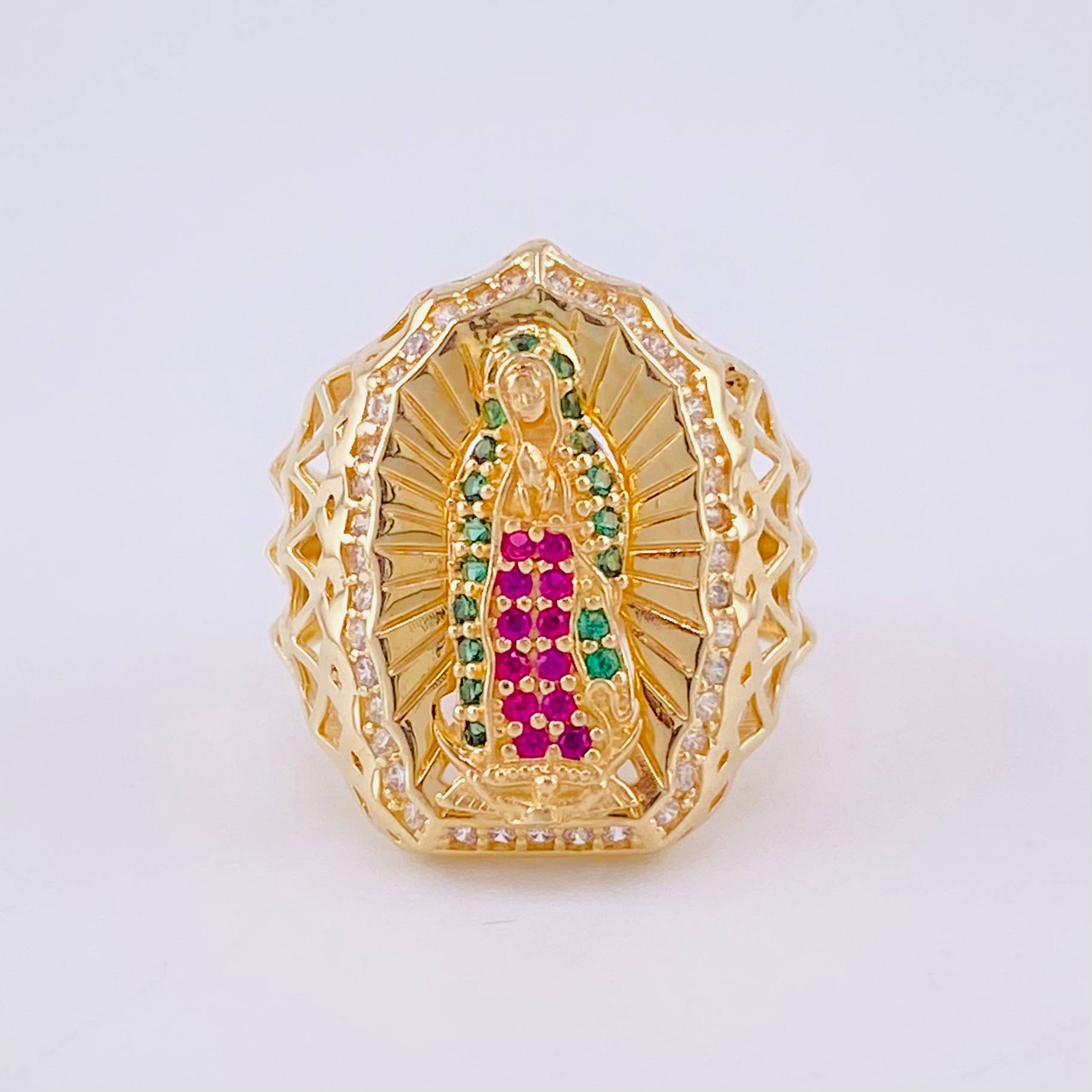 Anillo Virgen de Guadalupe 4.85g / T5 Oro Amarillo 18K