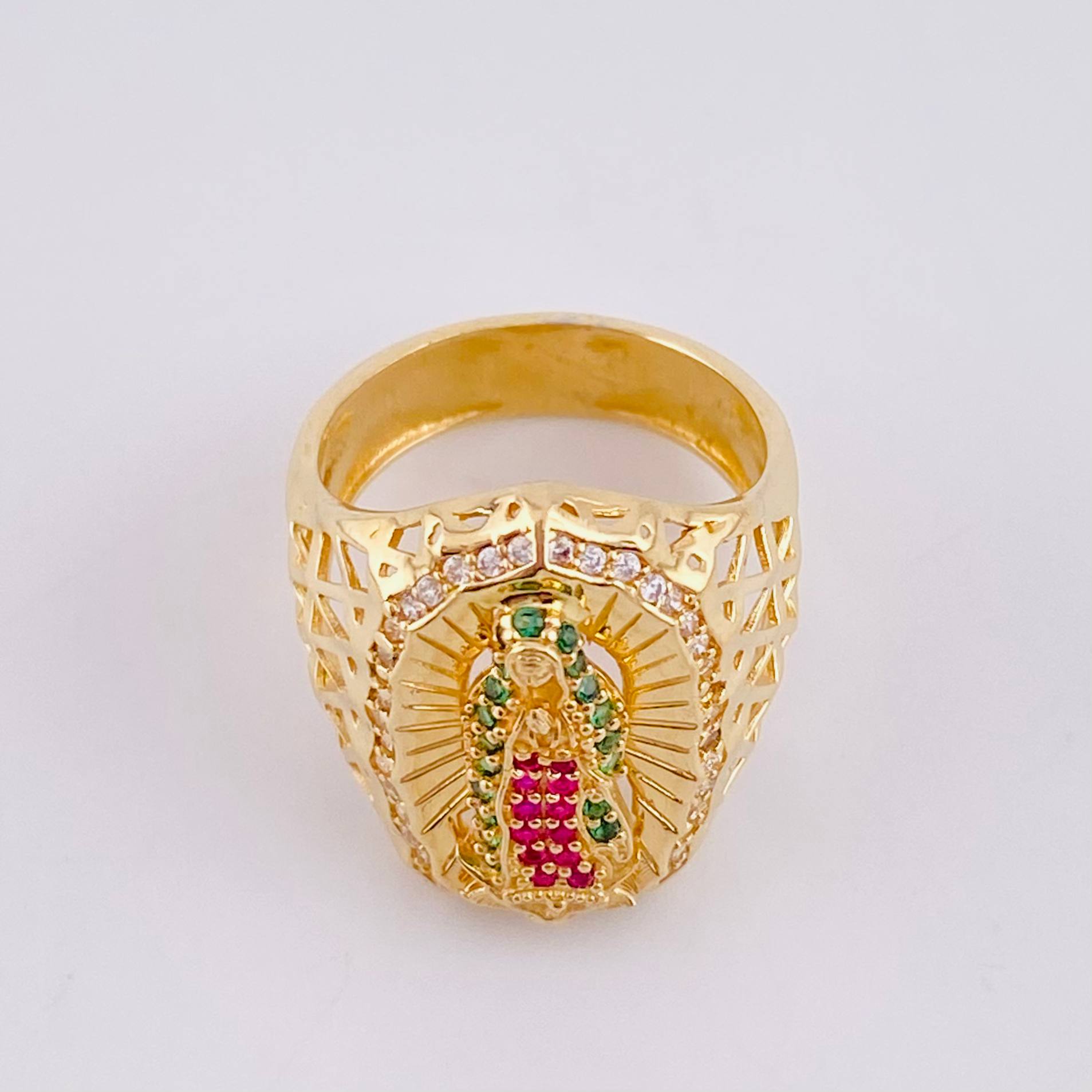 Anillo Virgen de Guadalupe 4.85g / T5 Oro Amarillo 18K