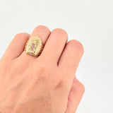 Virgin of Guadalupe Ring 5g / Size 5 1/2 Yellow Gold 18K