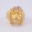 Anillo Rostro Cristo 8.3g / T10 1/2 Dos Oros Amarillo Blanco 18K