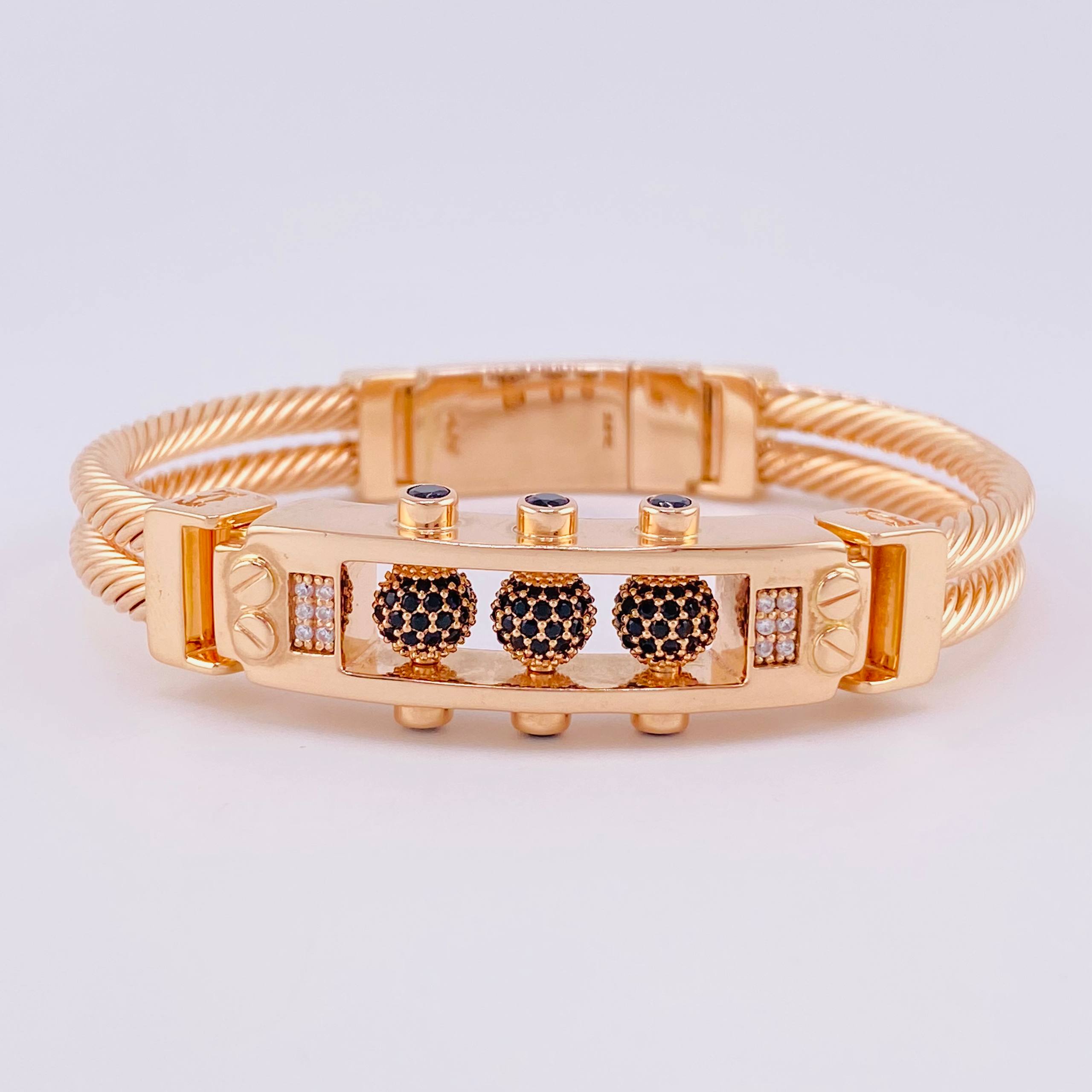 Beads Bracelet Fireball 80g / 7 1/2 in / 9.45mm Rose Gold 18K