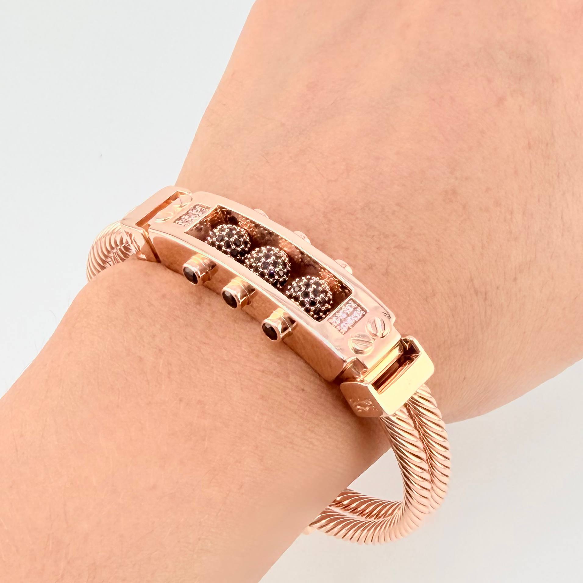 Beads Bracelet Fireball 80g / 7 1/2 in / 9.45mm Rose Gold 18K