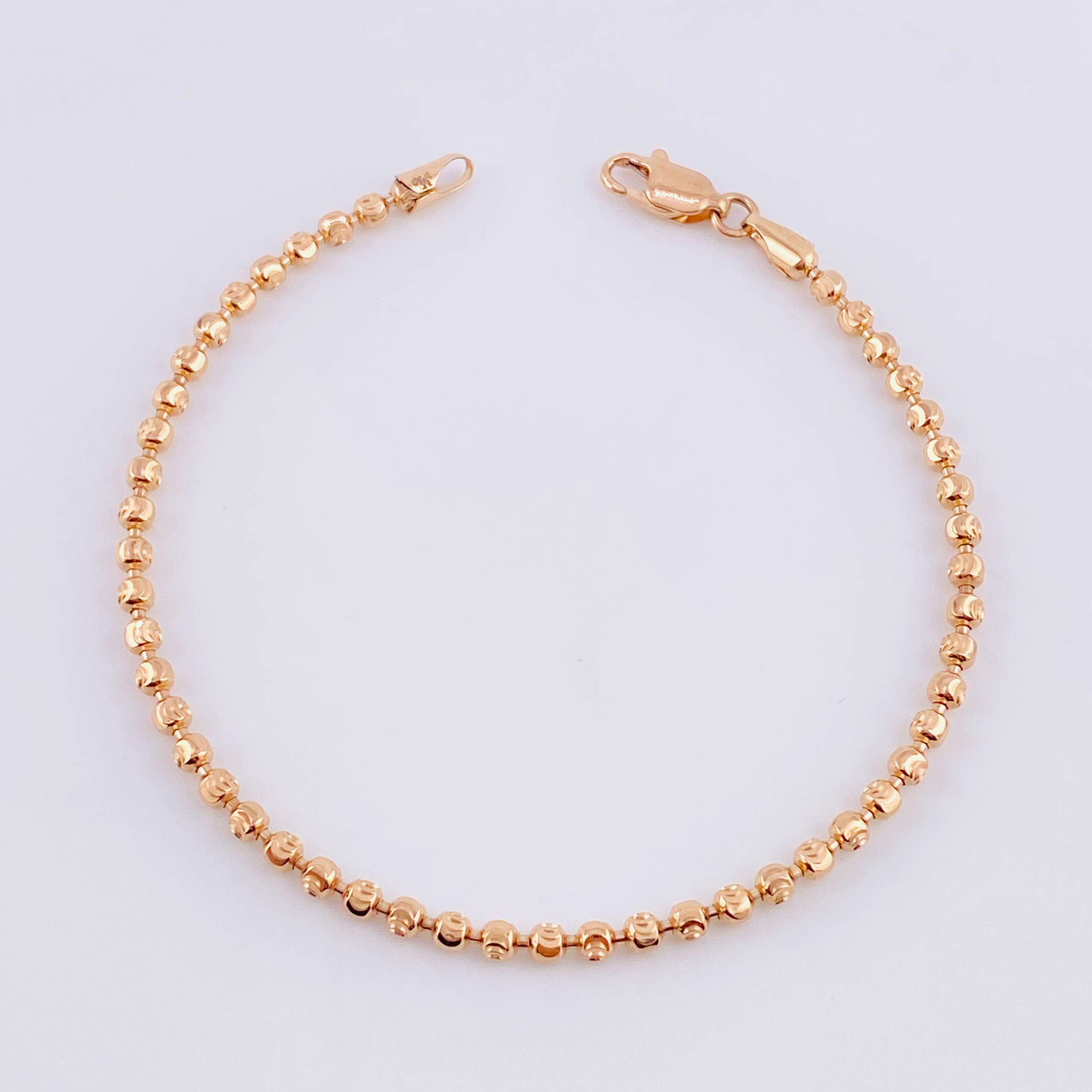 Pulso Militar Media Luna 6.55g / 7 1/2 in / 3mm Oro Rosa 18K