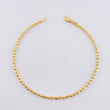 Tobillera Militar Media Luna 8.3g / 10 in / 3mm Oro Amarillo 18K