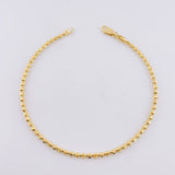 Tobillera Militar Media Luna 8.3g / 10 in / 3mm Oro Amarillo 18K