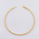 Tobillera Militar Media Luna 4.65g / 9 3/4 in / 2.4mm Oro Amarillo 18K