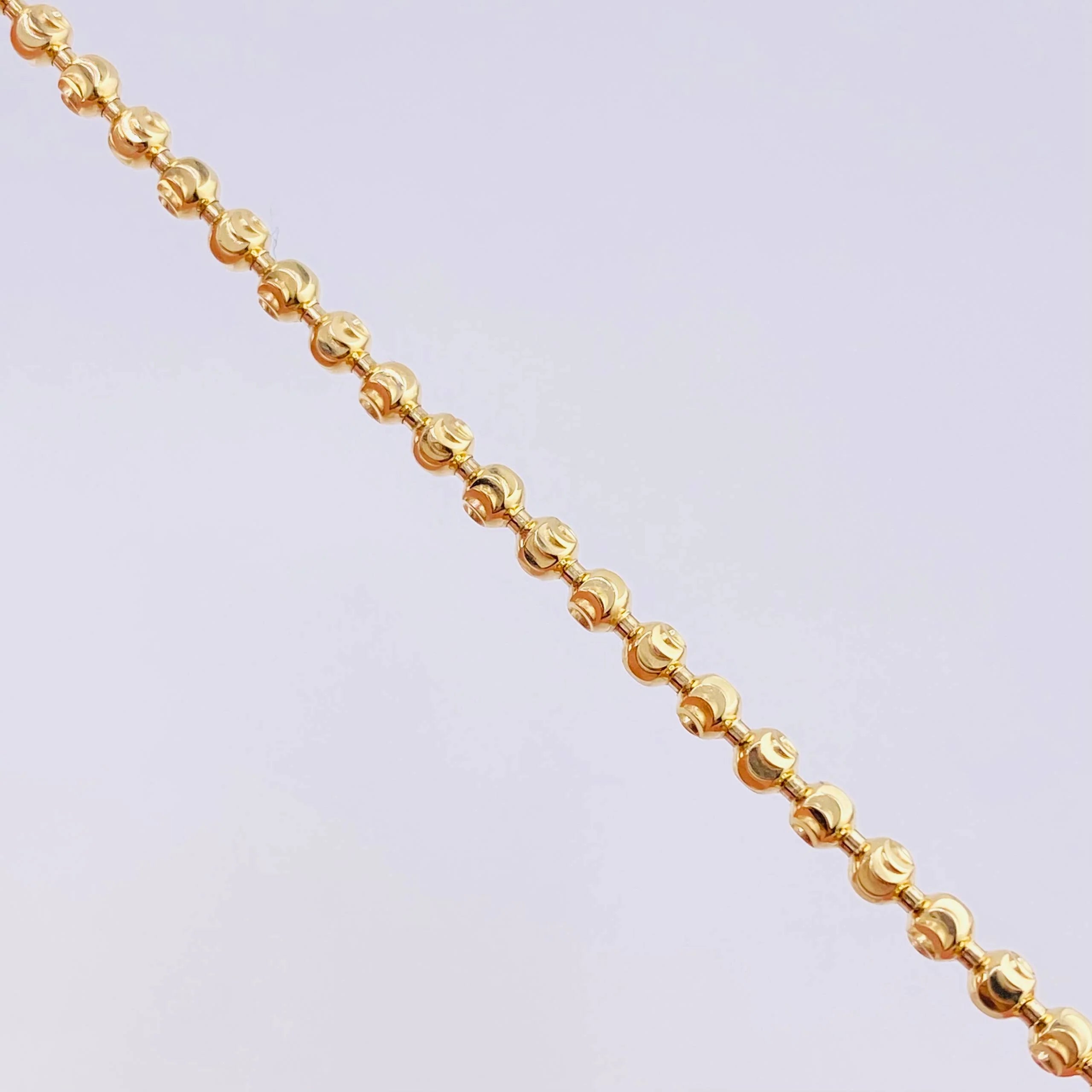 Tobillera Militar Media Luna 4.65g / 9 3/4 in / 2.4mm Oro Amarillo 18K