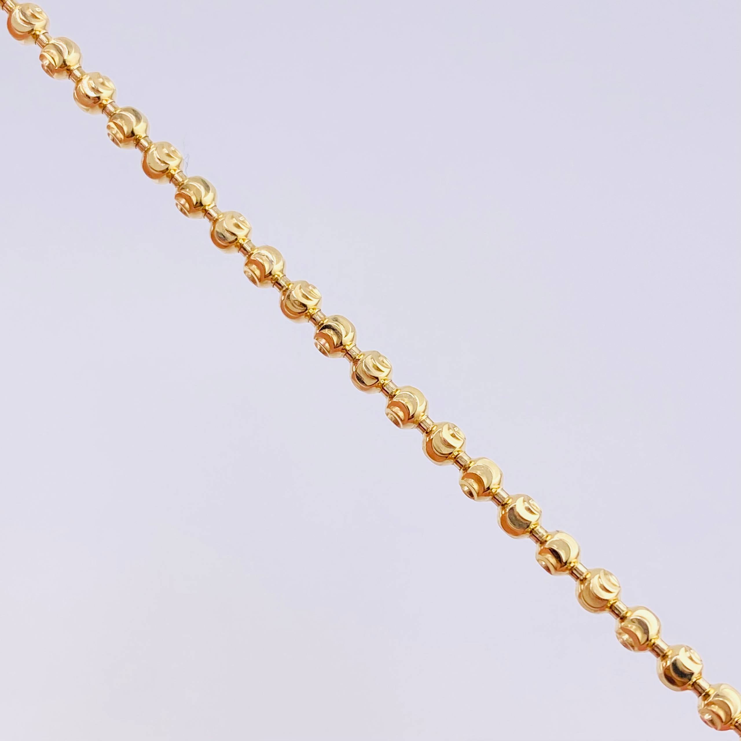 Military Half Moon Anklet 11.5g / 9 1/2 in / 4mm 18K Yellow Gold