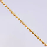 Tobillera Militar Media Luna 8.3g / 10 in / 3mm Oro Amarillo 18K