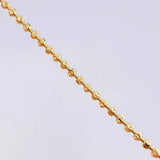 Tobillera Militar Media Luna 4.65g / 9 3/4 in / 2.4mm Oro Amarillo 18K