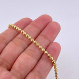 Tobillera Militar Media Luna 8.3g / 10 in / 3mm Oro Amarillo 18K