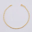 Diamond Cut Half Moon Military Bracelet 2.1g / 6 1/2 in / 1.9mm 18K Yellow Gold
