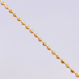 Diamond Cut Half Moon Military Bracelet 2.1g / 6 1/2 in / 1.9mm 18K Yellow Gold