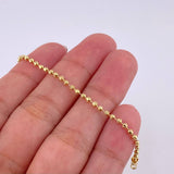 Diamond Cut Half Moon Military Bracelet 2g / 6 in / 1.9mm Yellow Gold 18K
