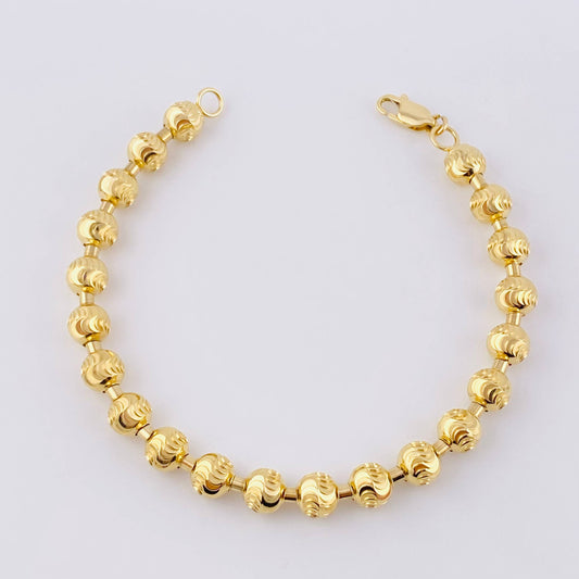 Pulso Militar Media Luna 16.65g / 8 in / 7mm Oro Amarillo 18K