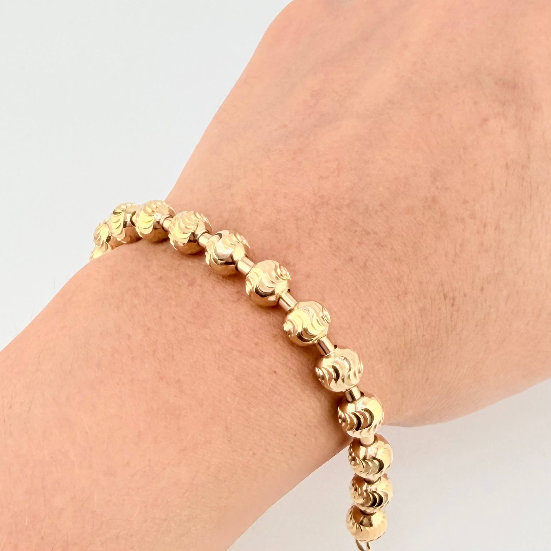 Bracelet Military Half Moon 16.65g / 8 in / 7mm Yellow Gold 18K
