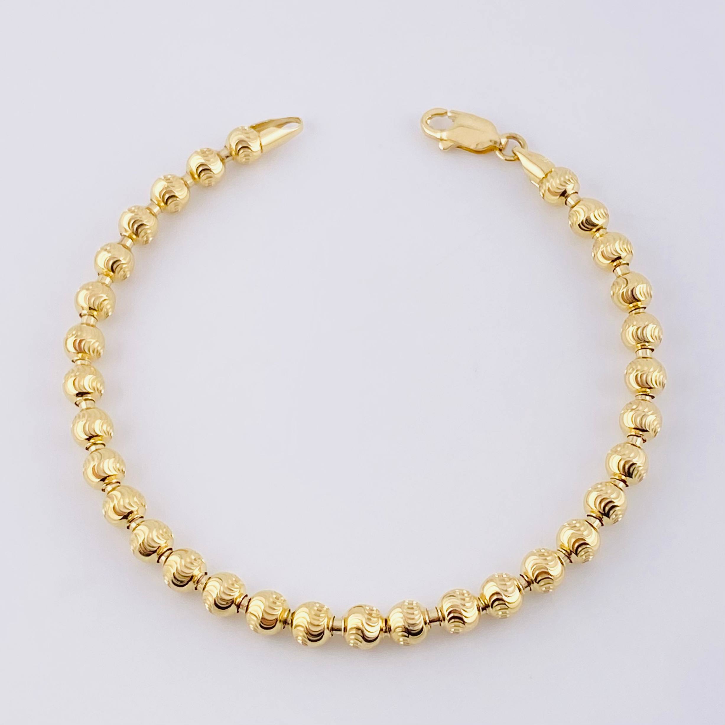 Pulso Militar Media Luna 8.6g / 7 1/4 in / 5mm Oro Amarillo 18K
