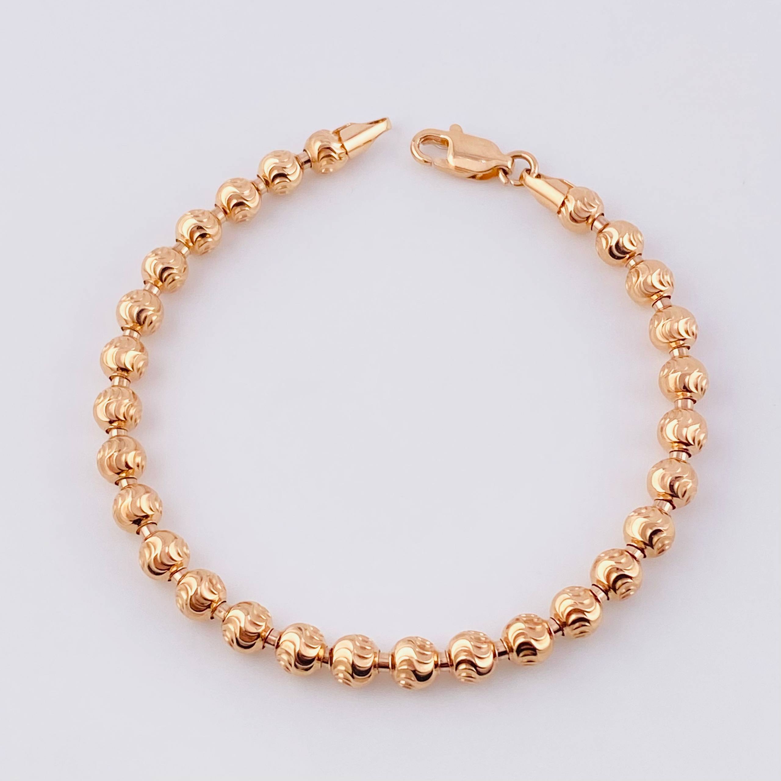 Pulso Militar Media Luna 10.55g / 8 in / 5mm Oro Rosa 18K