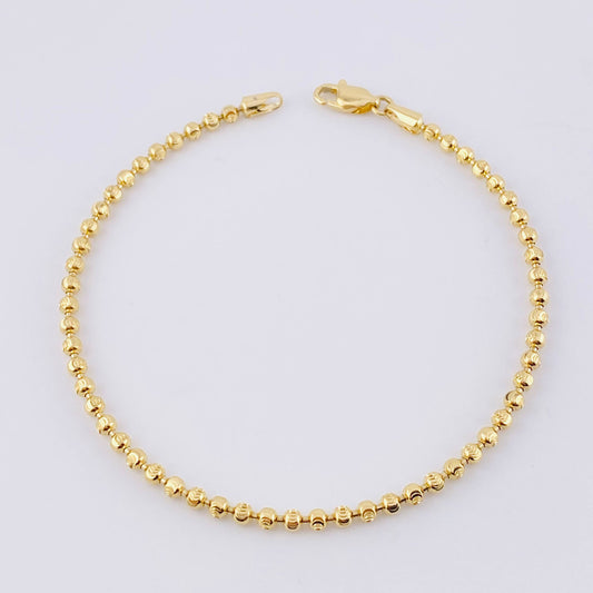 Pulso Militar Media Luna 5.5g / 7 in / 3mm Oro Amarillo 18K