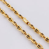 Rustic Cylinder Chain 53g / 26 in / 5mm Yellow Gold 18K