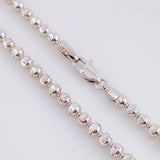 Half Moon Military Chain 28.05g / 26 in / 3.95mm 18K White Gold