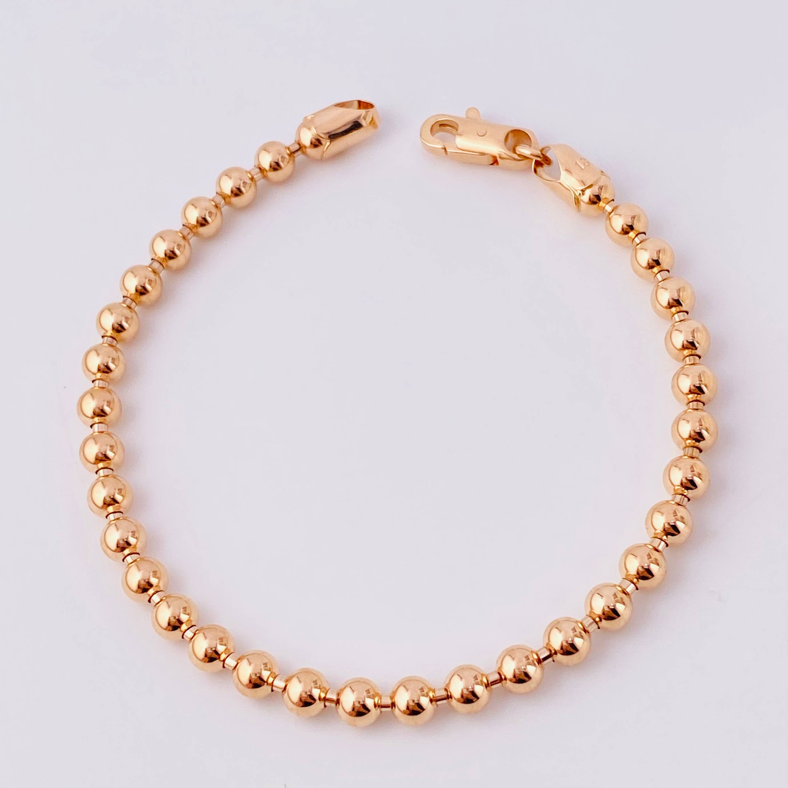 Bracelet Military 13.3g / 8 3/4 in / 5.05mm Rose Gold 18K