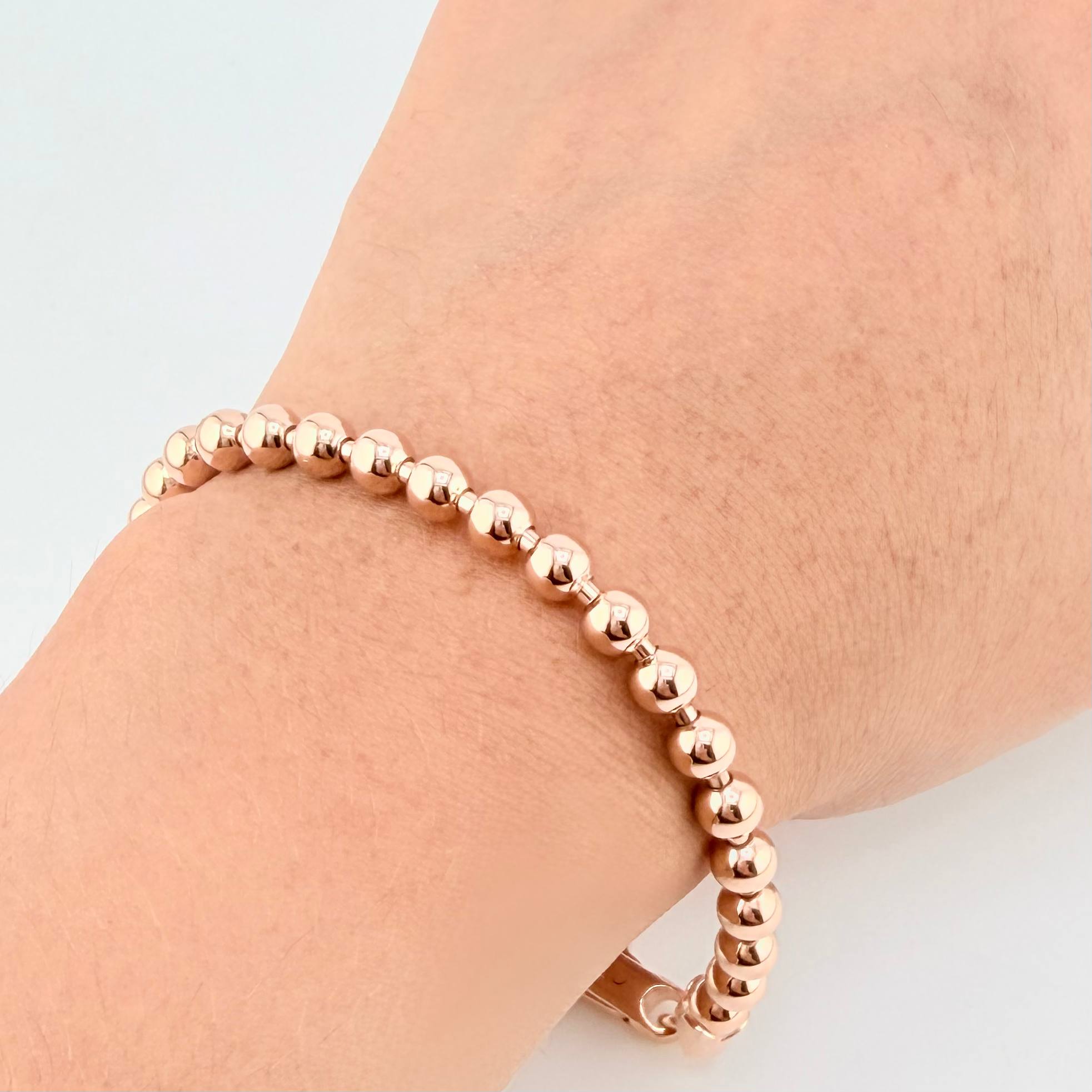 Bracelet Military 13.3g / 8 3/4 in / 5.05mm Rose Gold 18K