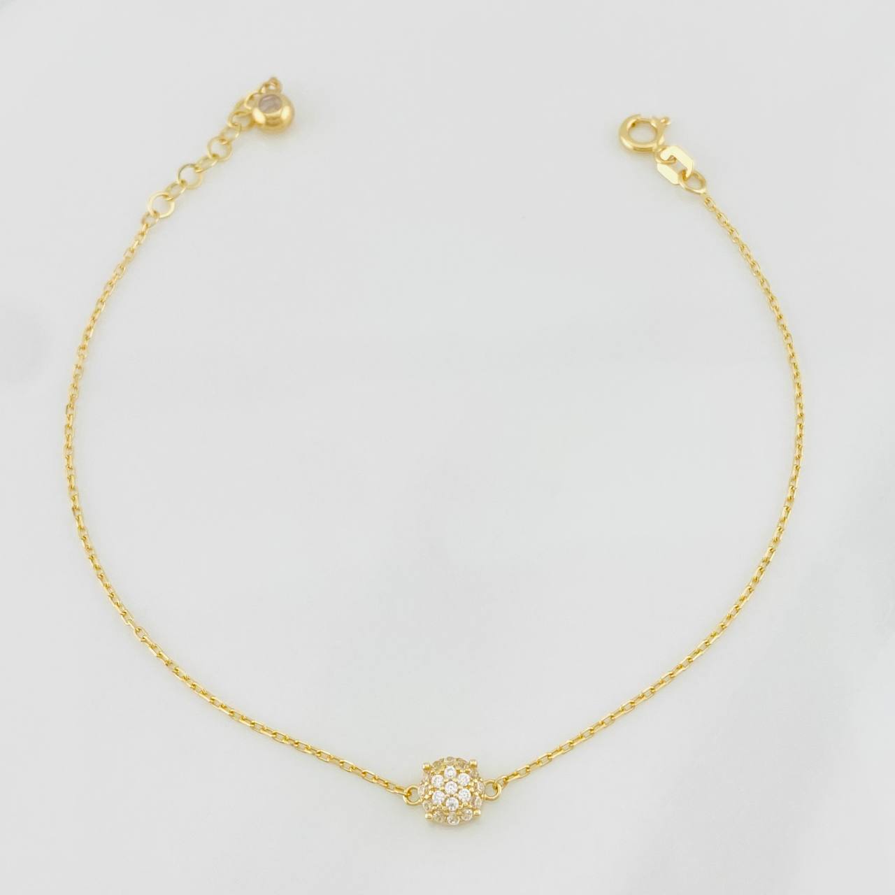 Bracelet Classic Link Dense 1.55g / 17cm - 20cm / 0.7mm Yellow Gold 18K