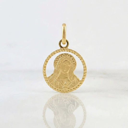 Pendant Virgin Mary 0.7g / 2.2cm Yellow Gold 18K