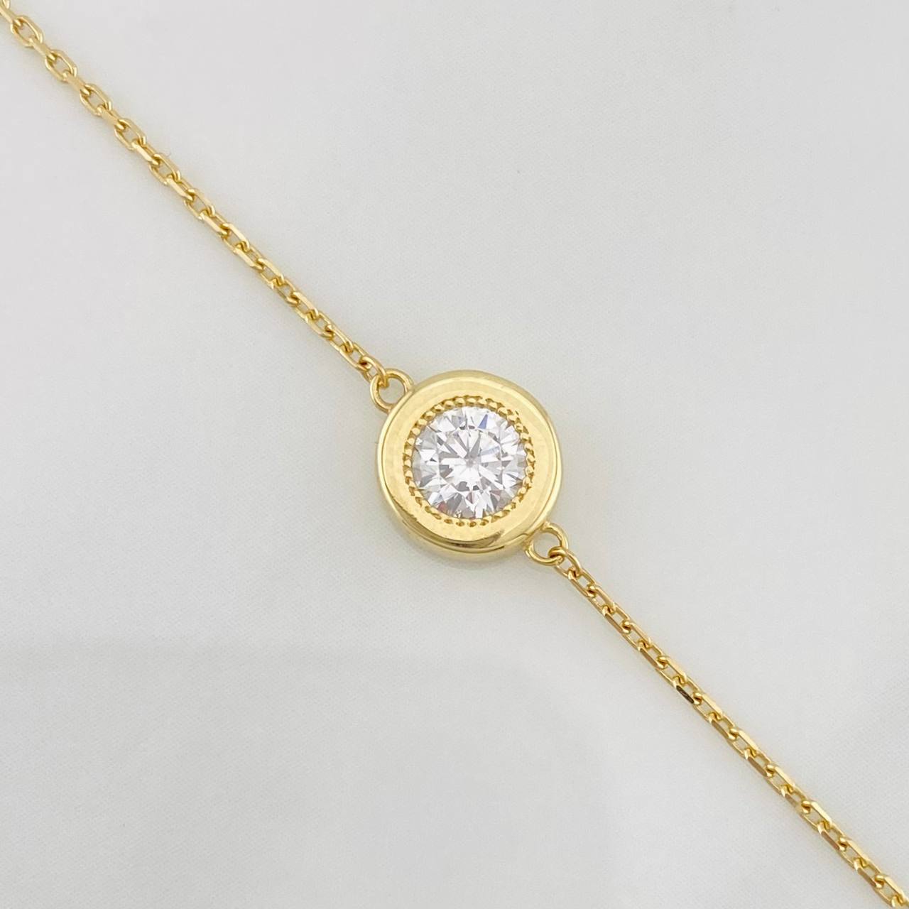 Bracelet Classic Link Circle 1.95g / 17cm - 20cm / 0.7mm Yellow Gold 18K