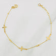 Bracelet Classic Link Crosses 1.3g / 17.5cm - 20cm / 0.6mm Yellow Gold 18K