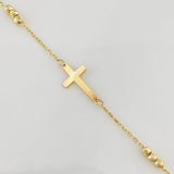 Bracelet Classic Link Crosses 1.3g / 17.5cm - 20cm / 0.6mm Yellow Gold 18K