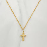Rope Chain Set + Cross Pendant / 1.5gr / 23 1/2 in 18K Yellow Gold