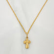 Rope Chain Set + Christ Cross Pendant / 1.65gr / 23 1/2 in 18K Yellow Gold