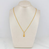 Set Rope Chain + Money Bag Pendant / 1.4gr / 19 1/2 in 18K Yellow Gold