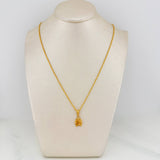 Set Rope Chain + Horse Shoe Pendant / 1.8gr / 23 1/2 in 18K Yellow Gold