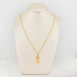 Rope Chain Set + Divine Child Pendant / 1.7gr / 23 1/2 in 18K Yellow Gold