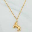 Rope Chain Set + Horse Pendant / 2.1gr / 23 1/2 in Yellow Gold 18K