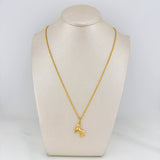 Rope Chain Set + Horse Pendant / 2.1gr / 23 1/2 in Yellow Gold 18K