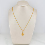 Rope Chain Set + Miraculous Virgin Pendant / 1.75gr / 23 1/2 in 18K Yellow Gold