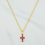 Rope Chain Set + Dense Cross Pendant / 1.7gr / 19 1/2 in 18K Yellow Gold