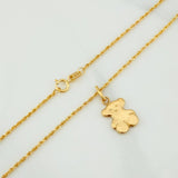 Set Rope Chain + Pendant Bear Ts / 1.65gr / 19 3/4 in Yellow Gold 18K