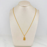 Set Rope Chain + Pendant Bear Ts / 1.65gr / 19 3/4 in Yellow Gold 18K
